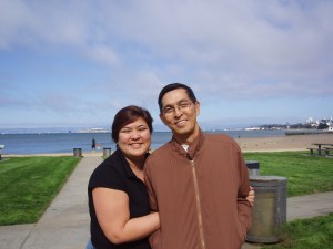 with dad in San Francisco